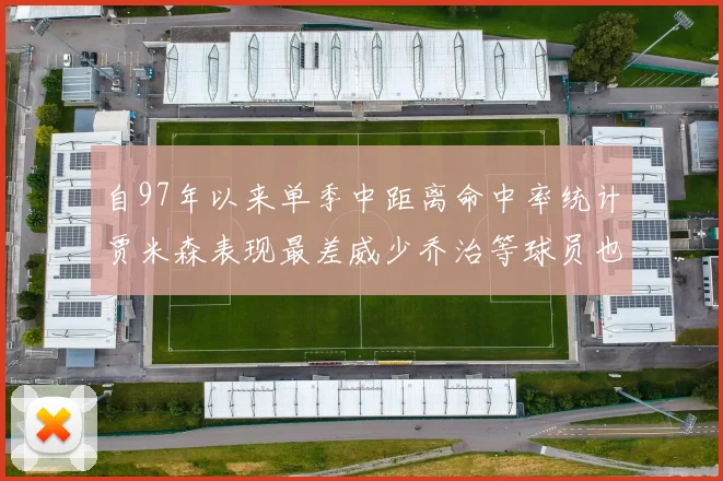 自97年以来单季中距离命中率统计贾米森表现最差威少乔治等球员也在榜上